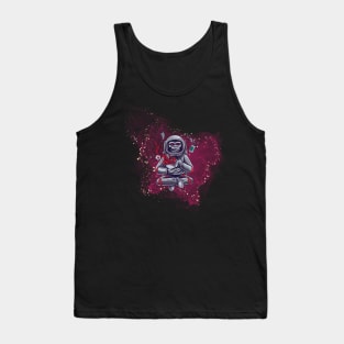 Monkey moon with pink start dust in space Tank Top